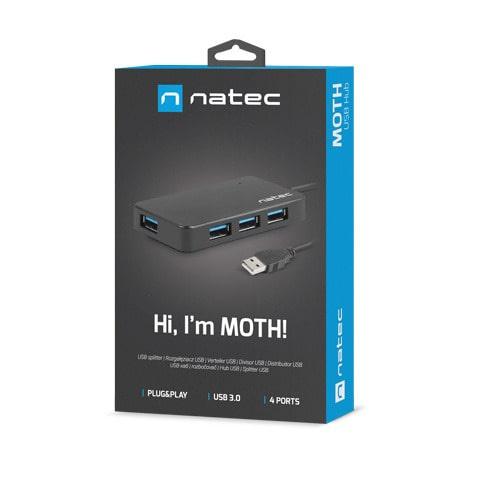 HUB USB Natec Moth 4 x USB 3.0