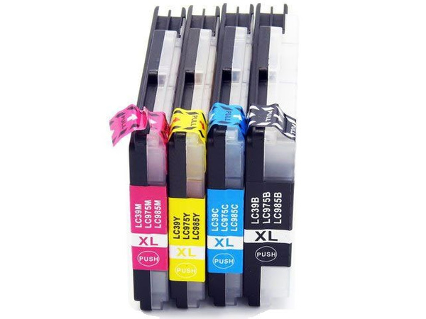 Zestaw tuszy LC985 CMYK do drukarek Brother DCP / MFC – zamiennik DDPrint – 105 ml