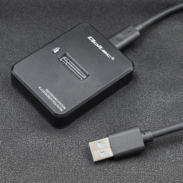 Stacja dokująca Qoltec 50313 do dysków SSD M.2/SATA/NGFF PCIE/NVMe, USB 3.1