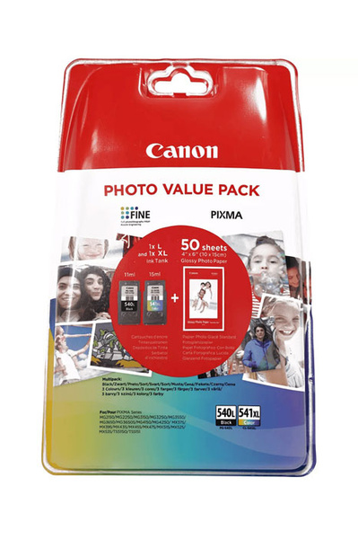 Oryginalny Tusz CMYK Canon PG-540L, PG540L, CL-541XL, CL541XL (5224B012AA, 5224B007)