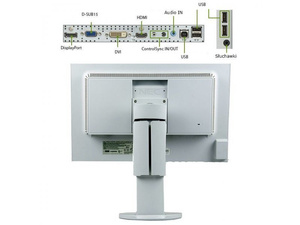 NEC EA243WM Monitor 24,1" 1920×1200 TN PIVOT czujnik obecności USB Hub