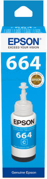 Oryginalny Tusz Epson T6642 do Epson EcoTank 70 ml Cyan do Epson ET-2500/ET-2550/ET-2600/ ET-2650/ ET-3600/ET-4500/ET-4550/ ET-14000/ ITS L3050/ITS L3060/ITS L3070/ L100/L110/L210/L300/L310/ L350/L355/L365/L382/L386/ L550/L565/ L655/L1300