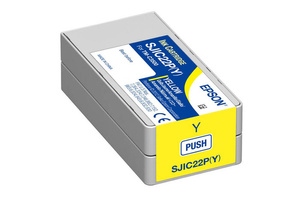 Epson SJIC22PY, SJI-C22PY, SJIC-22PY (C33S020604) 32,5ml Yellow do Epson ColorWorks C3500 TM-C3500 Tusz Oryginalny