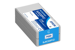 Epson SJIC22PC, SJI-C22PC, SJIC-22PC (C33S020602) 32,5ml Cyan do Epson ColorWorks C3500 TM-C3500 Tusz Oryginalny