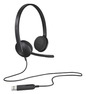 Słuchawki nauszne przewodowe Logitech H340 z mikrofonem