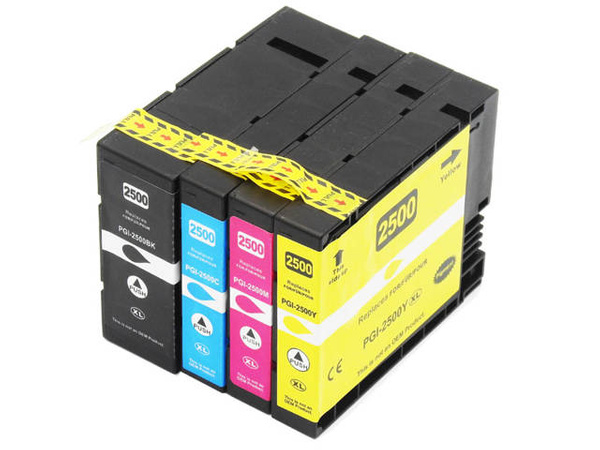 Zestaw tuszy PGI-2500XL CMYK do drukarek Canon MAXIFY iB4050 / MB5050 / MB5350 – zamiennik DDPrint – komplet 4 kolory