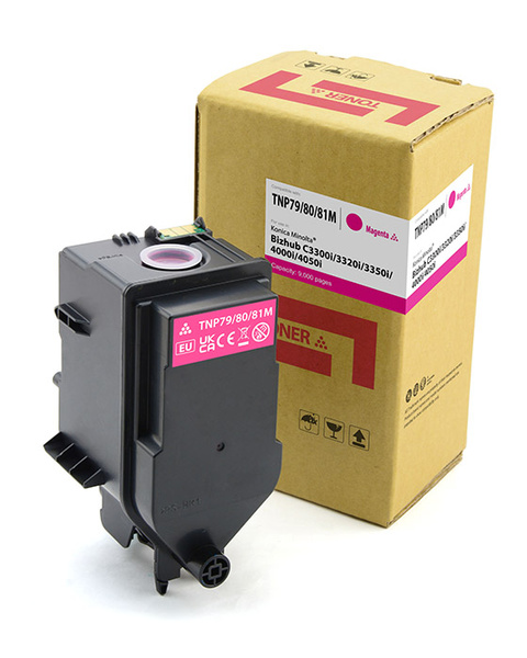 Toner Cartridge Web Magenta Minolta TNP79M zamiennik AAJW350, AAJW3D0 UWAGA- nie pasują do Minolty C3350 (znaczenie ma brak litery I) i wtedy należy użyć JW-M3050MR