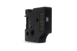Taśma JetWorld Zamiennik Dymo D1 Złoty na Czarnym 9mm x 7m LM100, LM100Plus, LM100Series, LM120P, LM280, LM300, LM350, LM350D, LM350Series, LM360D, LM400, LM420P, LM450, LM450D, LM450Series, LM500TS, LMPC, LMPC2 (40924)