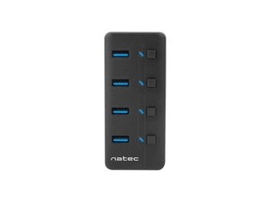 HUB USB Natec Mantis 2 4 x USB 3.0 z włącznikiem z zasilaczem