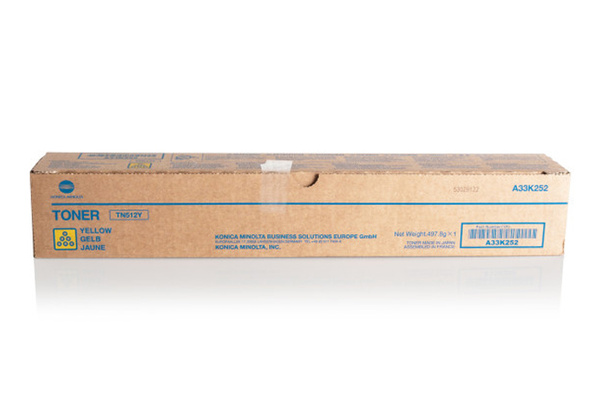 Minolta TN512Y, TN-512Y, A33K252 35k Yellow do Konica Minolta Bizhub C454, C554 Toner Oryginalny