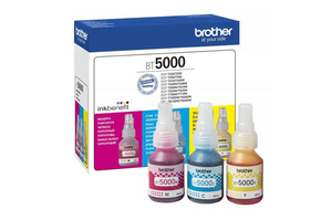 Brother BT-5000C, BT-5000M, BT-5000Y (BT5000C, BT5000M, BT5000Y) 3x5k CMY do Brother DCP-T220 T420W T425W T426W T500W T510W T520W Tusze Oryginalne