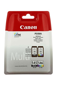 Canon PG-545, PG545, CL-546, CL546 (8287B005) 0,18/0,18k CMYK do Canon iP2850 MG2450 2455 2550 2950 TS3350 TS3450 3351 Tusze Oryginalne