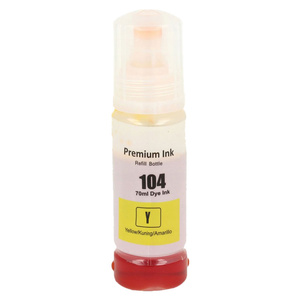 Zamiennik EPSON 104 C13T00P440 70ml Yellow Tusz w butelce marki DDPrint do EPSON ECOTANK ET-2710 ET-2715 ET-2720 ET-2820 ET-2821 ET-2825
