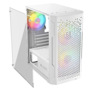 Nowy gamingowy Logic Aramis biały ARGB MINI AMD Ryzen 5 9500F / 16 GB / 2 TB SSD / Win 11 + Nvidia RTX 5060 Ti [16 GB]