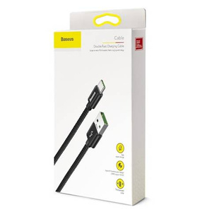 Baseus kabel Double Fast USB - USB-C 1,0 m 5A czarny