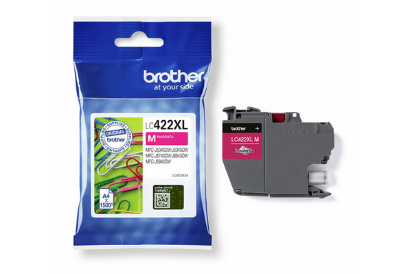 Brother LC-422XLM (LC422XLM) 1,5k Magenta do Brother MFC J5340DW J5340DWE J5345DW J5740DW J6540DW J6540DWE J6590DW J6940DW Tusz Oryginalny
