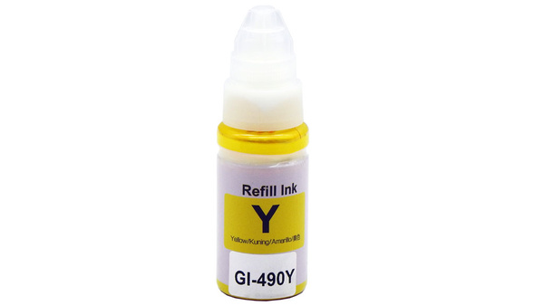 Tusz GI-490Y Yellow do drukarek Canon PIXMA G1400 / G2400 – zamiennik DDPrint – 70 ml