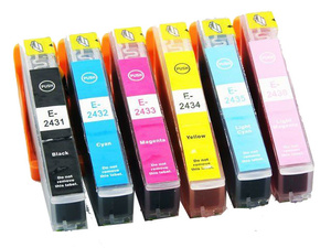 Zestaw tuszy 24XL T2431–T2436 CMYKLCLM do drukarek Epson XP-760 / XP-860 / XP-960 – zamiennik DDPrint – komplet 6 tuszy