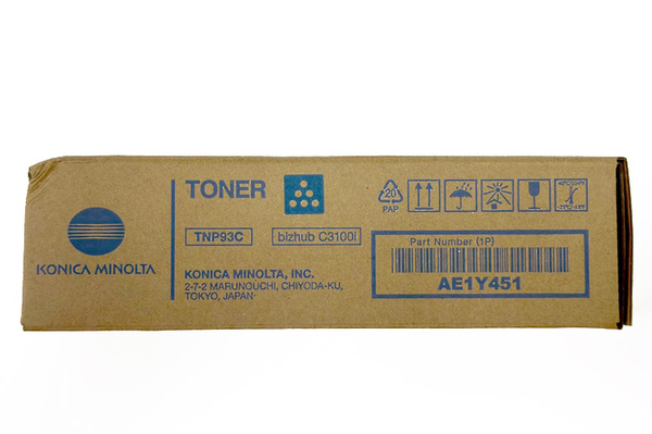 Minolta TNP93C, TNP-93C, AE1Y451 4k Cyan do Konica Minolta Bizhub C3100i Toner Oryginalny