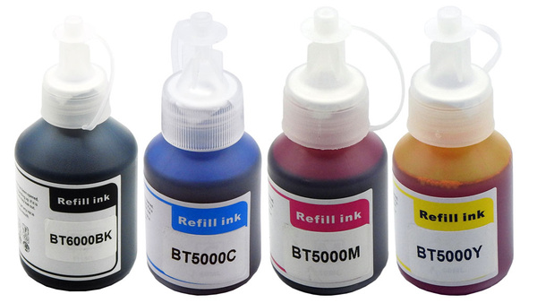 Zestaw tuszy BT6000 / BT5000 CMYK do drukarek Brother DCP / MFC T-series – zamiennik DDPrint – wysoka wydajność