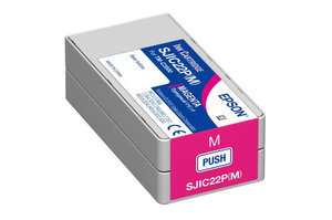 Epson SJIC22PM, SJI-C22PM, SJIC-22PM (C33S020603) 32,5ml Magenta do Epson ColorWorks C3500 Epson TM-C3500 Tusz Oryginalny