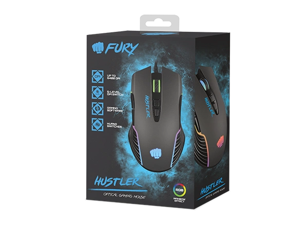 Mysz optyczna przewodowa Fury Hustler NFU-1698