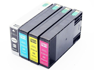 Zestaw tuszy T7011 T7012 T7013 T7014 CMYK do drukarek Epson WorkForce Pro WP-4000 / WP-4500 – zamiennik DDPrint