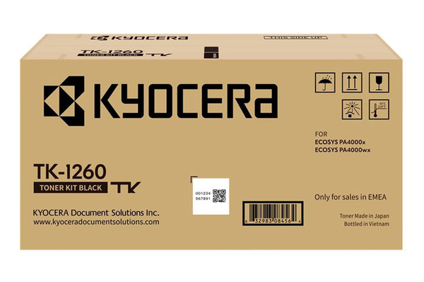 Kyocera TK-1260, TK1260, 1T0C150NL0 10k Black do Kyocera ECOSYS PA4000wx, PA4000x Toner Oryginalny