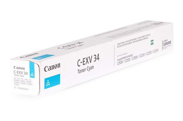 Canon C-EXV34C, CEXV34C, 3783B002 19k Cyan do Canon ADV iR-C2020, iR-C2025, iR-C2030, iR-C2220, iR-C2225, iR-C2230 Toner Oryginalny