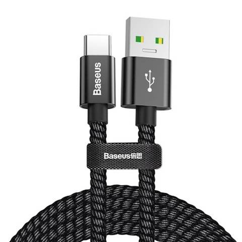Baseus kabel Double Fast USB - USB-C 1,0 m 5A czarny