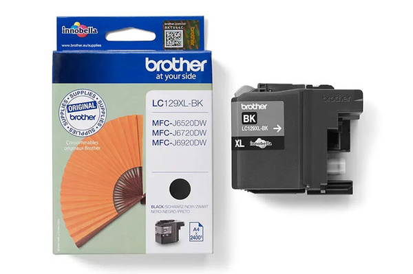 Brother LC129XLBK, LC-129XLBK 2,4k Black do Brother DCP-J4110DW, DCP-J4110W, MFC-J4310DW, MFC-J4410DW, MFC-J4510DW, MFC-J4610DW, MFC-J4710DW, MFC-J6520DW, MFC-J6720DW, MFC-J6920DW Tusz Oryginalny