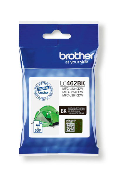 Brother LC-462BK, LC462BK 0,55k Black do Brother MFC-J2340DW, MFC-J3540DW, MFC-J3940DW Tusz Oryginalny