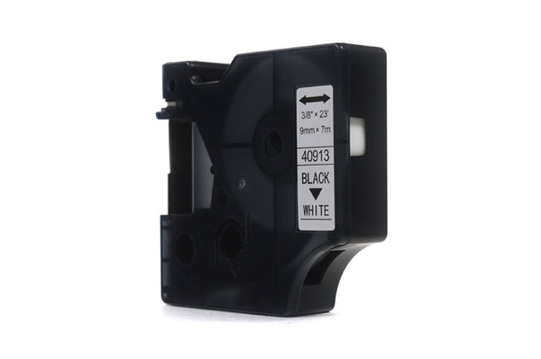 Taśma JetWorld Zamiennik Dymo D1 Czarny na Białym 9mm x 7m LM100, LM100Plus, LM100Series, LM120P, LM280, LM300, LM350, LM350D, LM350Series, LM360D, LM400, LM420P, LM450, LM450D, LM450Series, LM500TS, LMPC, LMPC2 (40913) (S0720680)