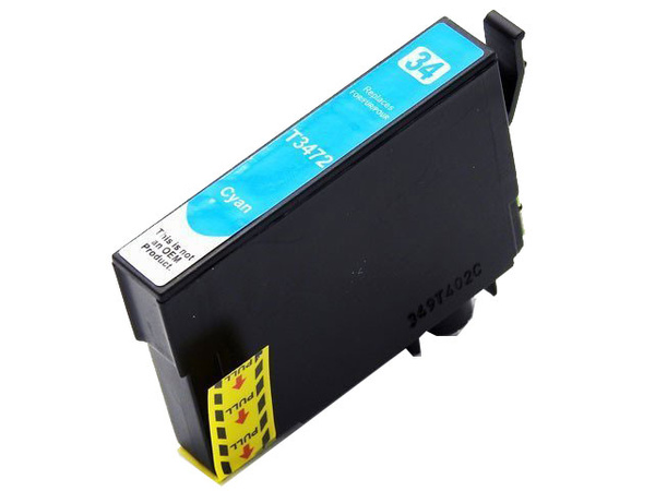 Tusz T3472 34XL Cyan do drukarek Epson WorkForce Pro WF-3720 / WF-3725 – zamiennik DDPrint – 18 ml