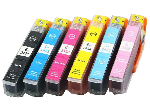 Zestaw tuszy 24XL T2431–T2436 CMYKLCLM do drukarek Epson XP-760 / XP-860 / XP-960 – zamiennik DDPrint – komplet 6 tuszy