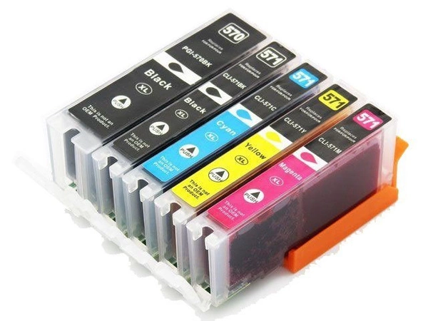Zestaw tuszy PGI-570XL + CLI-571XL CMYK do drukarek Canon PIXMA MG / TS – zamiennik DDPrint – wysoka wydajność