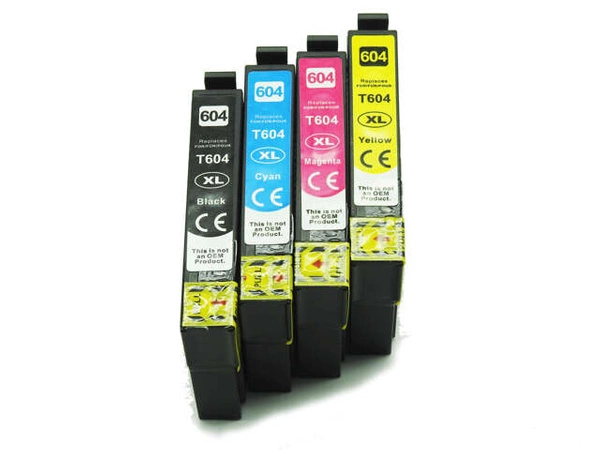 Tusz T604XL CMYK do drukarek Epson WF-2910 / WF-2930 / XP-3200 – zamiennik DDPrint – zestaw 4 kolory