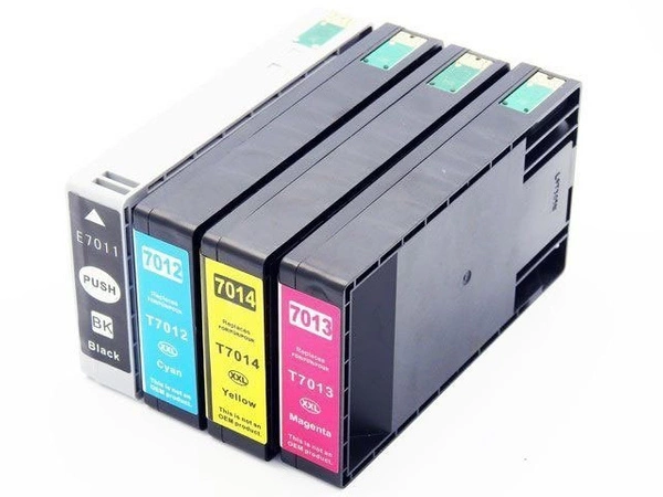 Zestaw tuszy T7011 T7012 T7013 T7014 CMYK do drukarek Epson WorkForce Pro WP-4000 / WP-4500 – zamiennik DDPrint